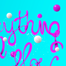 Everything will flow lettering. Graphic Design, T, and pograph project by sergi nadal - 09.22.2016