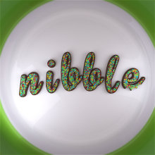 Nibble_3d lettering photo realistic . Design, 3D, T, and pograph project by Nando Cebrián - 09.23.2016