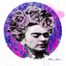 Frida.. Design, Ilustração tradicional, Fotografia, Artes plásticas, Design gráfico, e Pintura projeto de patriciavillaronsanchez - 19.09.2016