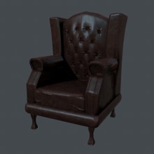 chesterfield chair . 3D, and Game Design project by Carolina - 05.29.2016