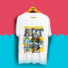 DOPE MAGAZINE T-SHIRT. Traditional illustration, Character Design, and Product Design project by Jhonny Núñez - 09.30.2016