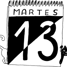 Martes 13 Ilustración. Traditional illustration, Graphic Design, and Comic project by Maite Atutxa - 10.01.2016