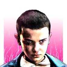 Stranger Things :: Eleven : I´m the Monster. Traditional illustration project by Oscar Giménez - 10.04.2016