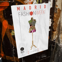DISEÑO DE CARTEL PARA LA FASHION WEEK MADRID 2013. Design, Design editorial, Moda, Design gráfico, e Colagem projeto de Marina Alonso San Miguel - 05.10.2016