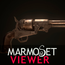 Revolver Colt 1851 Low poly. 3D projeto de Jesús Orgaz Polo - 05.10.2016