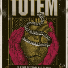 Totem - Afiche y serigrafia para remera. Un proyecto de Diseño gráfico de Jose Ostachi - 06.10.2016