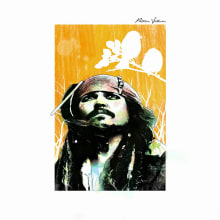 Jack Sparrow.. Un proyecto de Diseño, Ilustración tradicional, Cine, vídeo, televisión, Diseño de personajes, Bellas Artes, Diseño gráfico, Pintura, Cine y Televisión de patriciavillaronsanchez - 06.10.2016