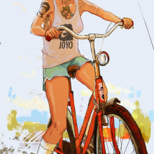 Biciclet. Ilustração tradicional projeto de Andrés Egea Aparicio - 09.10.2016