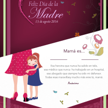 Tarjeta Digital Día de la madre.Copyright © Todos los Derechos Reservados. Un proyecto de Diseño de Patricia Calderón Jiménez - 11.10.2016