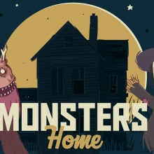 Una Casa de los monstruos. Ilustração tradicional projeto de Rosa Mella - 09.10.2016