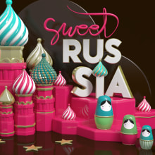 Sweet Russia. Motion Graphics, 3D, Animation, Art Direction, and Graphic Design project by Marina - 10.23.2016