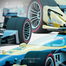 2016 - F1 concept car. Un proyecto de 3D y Diseño industrial de Floren Loizaga Gil - 24.07.2016