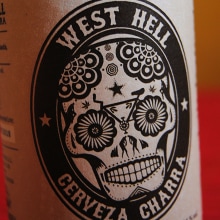 West Hell. Cerveza Charra. Un proyecto de Br, ing e Identidad, Diseño gráfico y Diseño de producto de Pablo Barba - 24.10.2016