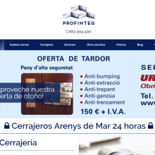 Cerrajeros en Pineda de Mar. Web Design project by Alex Costelo - 08.16.2015
