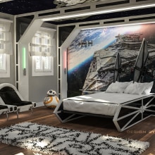 dormitorio star wars. Interior Design project by mariano neila - 10.28.2016