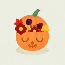 It's the Great Pumpkin. Ilustração tradicional projeto de Eva Mez - 28.10.2016