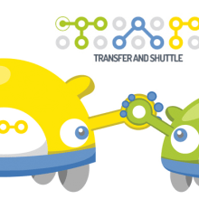 Transfer & Shuttle - mascotas. Character Design project by Herbie Cans - 12.19.2013