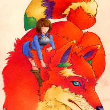Nora y el zorro de cenizas. Un proyecto de Ilustración tradicional de Patricia SM - 31.08.2015