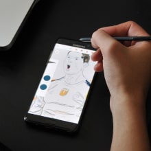 Probando un Samsung Galaxy Note 7 con Adobe Draw. Ilustração tradicional, e Artes plásticas projeto de daniel berea barcia - 01.11.2016