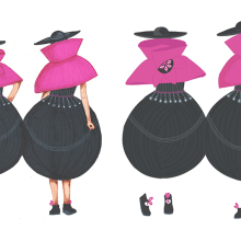 Vectorial disseny de moda/Tesis "La chola", per Elsa Oblitas. Een project van Traditionele illustratie, Ontwerp van accessoires, Kostuumontwerp, Mode y Schoenenontwerp van Marte - 03.11.2016