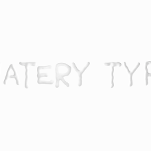 Watery Type. 3D, Graphic Design, T, and pograph project by Andrea Lacueva - 11.08.2016
