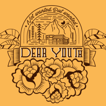 T-Shirt illustration for Canadian band Dear Youth. Ilustração tradicional, Design de vestuário, e Design gráfico projeto de Bárbara Gondar - 12.11.2016
