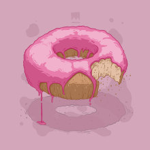 Donut: cabecera para web. Design, Traditional illustration, Fine Arts, Painting, and Web Design project by Dhani Barragán - 11.13.2016
