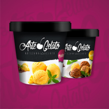 Arte Gelato. Design, Br, ing, Identit, Creative Consulting, Graphic Design, Marketing, Packaging, and Product Design project by Jonathan Prado - 11.13.2016