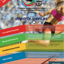 Folleto CIFDE-  I Congreso Internacional online de Fisioterapia Deportiva y Juegos Olímpicos. Advertising project by Plat-on.es - 11.16.2016