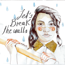 Let's break the walls. Ilustração tradicional, e Artes plásticas projeto de AndreA Lucio - 17.11.2016