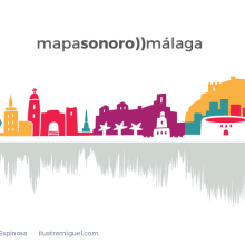 Ilustración para Mapa Sonoro Málaga. Design, Ilustração tradicional, e Design gráfico projeto de Miguel Sánchez Espinosa - 20.10.2016