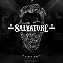 Salvatore, barberShop brand. Br, ing, Identit, Graphic Design, and Street Art project by SordoGalvan Branding Ilustracion - 11.22.2016