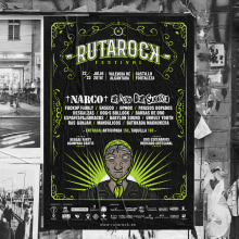 RUTAROCK FESTIVAL. Traditional illustration, Graphic Design, Interactive Design, and Web Design project by J.ÁNGEL CARBALLO - 11.22.2016