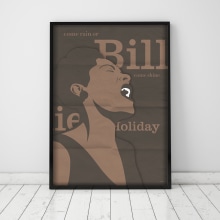 Póster Billie Holiday. Un proyecto de Diseño gráfico de Mónica Grützmann - 23.11.2013