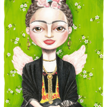 Frida. Traditional illustration project by Sheila Arnela - 11.25.2016
