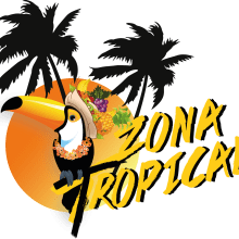 Diseño Logotipo "Zona Tropical". Design e Ilustração tradicional projeto de Manuel Gallego - 27.11.2016