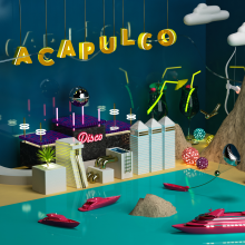 Acapulco, Guerrero, MX. Design, Traditional illustration, Advertising, 3D, Animation, Art Direction, and Graphic Design project by Jesus Jaimes Obé - 11.27.2016