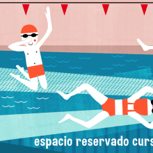 Ilustración: Nadadores. Un proyecto de Ilustración tradicional de laura Sebastián - 28.11.2016