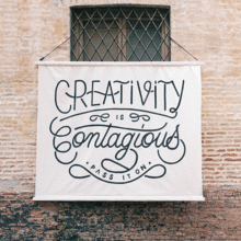 Creativity is contagious. Direção de arte, Design gráfico, e Tipografia projeto de Estudio Santa Rita - 28.11.2016