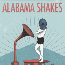Póster Alabama Shakes. Traditional illustration, Graphic Design, and Collage project by Carlos Vicente Punter - 11.30.2016