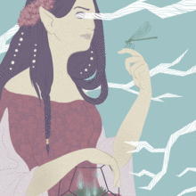 Fantasy girl GIF. Un proyecto de Ilustración tradicional y Animación de Sara HP - 03.11.2016