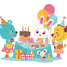 Happy Birthday!. Un proyecto de Diseño, Ilustración tradicional y Diseño de personajes de Pamela Barbieri - 18.05.2015