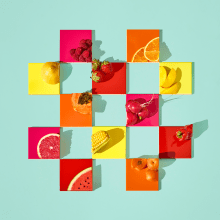 Fruit Tiles. Fotografia, e Direção de arte projeto de Paloma Rincón - 09.11.2016