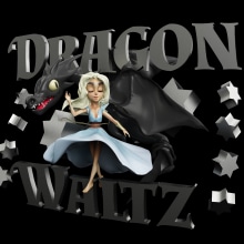 Dragon Waltz. Ilustração tradicional, 3D, Direção de arte, e Design gráfico projeto de Mariano Ruiz - 11.12.2016