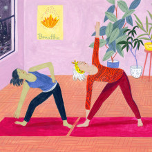 Yoga. Traditional illustration project by Iratxe López de Munáin - 12.14.2016
