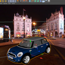 Making of Mini at Piccadilly Circus. Un proyecto de Fotografía, 3D y Post-producción fotográfica		 de Tomás Muñoz Domínguez - 16.12.2016