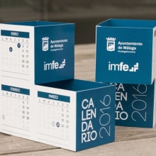 Diseño de calendario coporativo para  el  Instituto Municipal para la Formación y el Empleo (IMFE) de Málaga. Design, Br, ing e Identidade, Design gráfico, e Design de produtos projeto de DIKA estudio - 16.12.2015