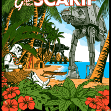 Greetings from Scarif.. Design, and Traditional illustration project by JCMaziu - 11.19.2016