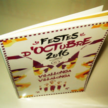 Cartel de "Les Festes d´Octubre de Vilallonga 2016". Un projet de Design  , et Design graphique de Adolfo Huesca Arcos - 22.12.2016