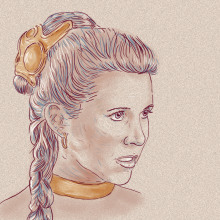 Carrie Fisher (1956-2016). Design, Traditional illustration, and Film project by Nicolás Zancocchia - 12.26.2016